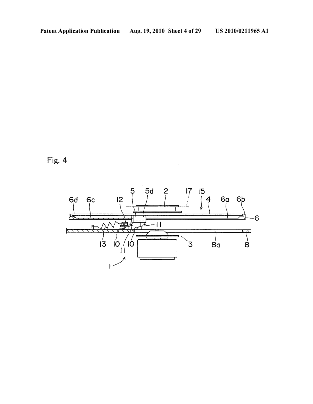 CLAMP STRUCTURE IN DISK PLAYING DEVICE - diagram, schematic, and image 05