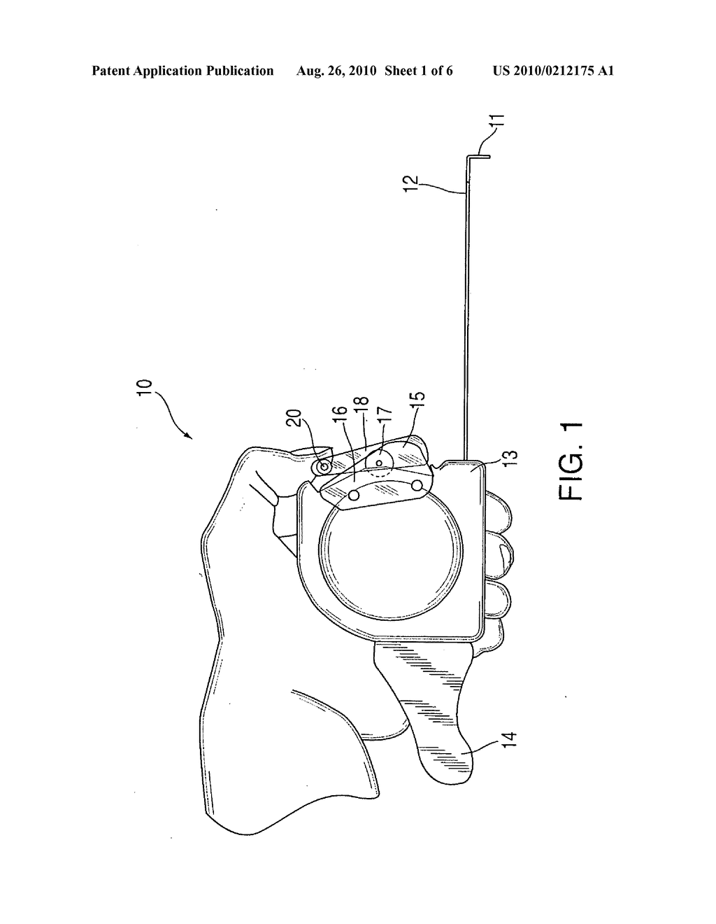 Tape measure with speed control - diagram, schematic, and image 02