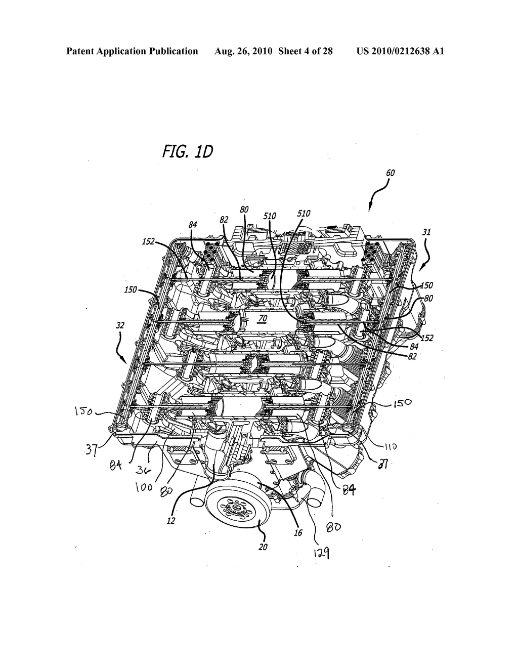 Opposed piston engines with controlled provision of lubricant for lubrication and cooling - diagram, schematic, and image 05