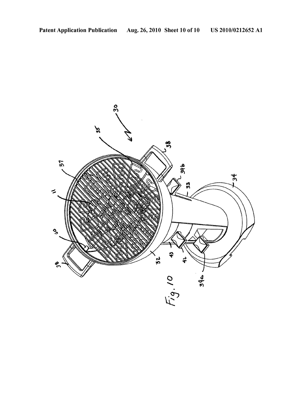 Cooking apparatus with charcoal starting device - diagram, schematic, and image 11