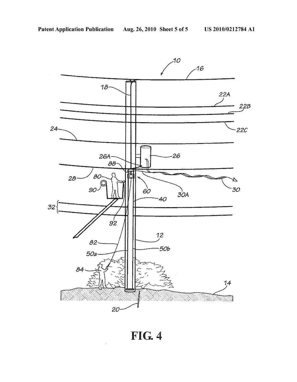 Utility Pole Grounding Wire Replacement with an Embedment Method and Device - diagram, schematic, and image 06
