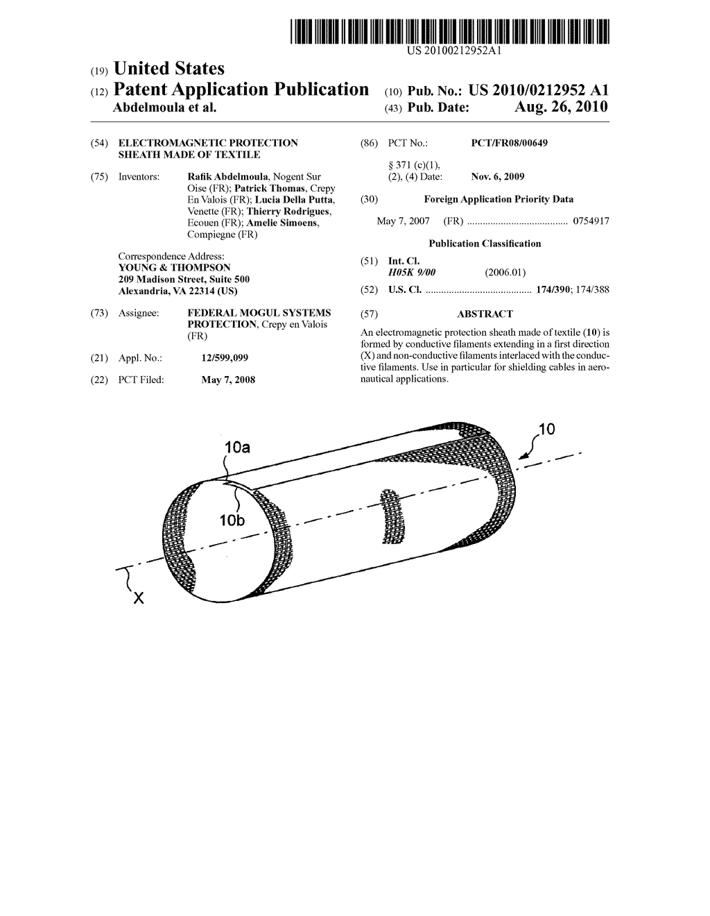 ELECTROMAGNETIC PROTECTION SHEATH MADE OF TEXTILE - diagram, schematic, and image 01