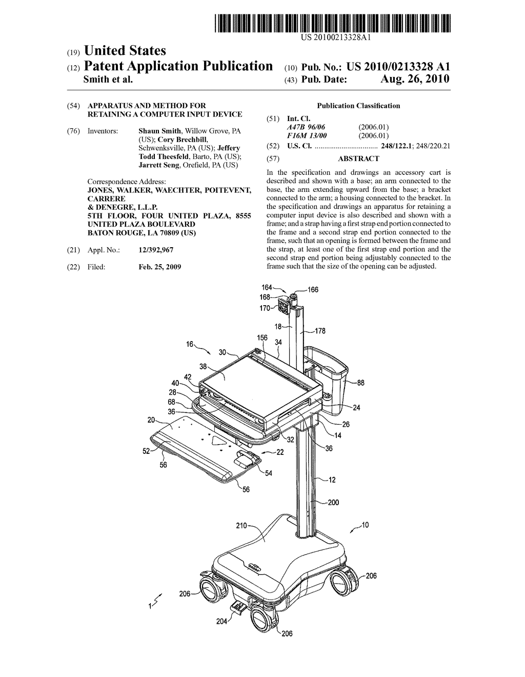 Apparatus and Method for Retaining a Computer Input Device - diagram, schematic, and image 01