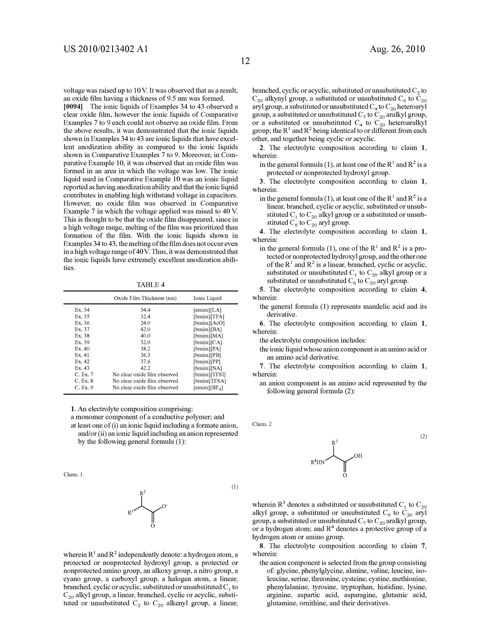 ELECTROLYTE COMPOSITION AND IONIC LIQUID - diagram, schematic, and image 14