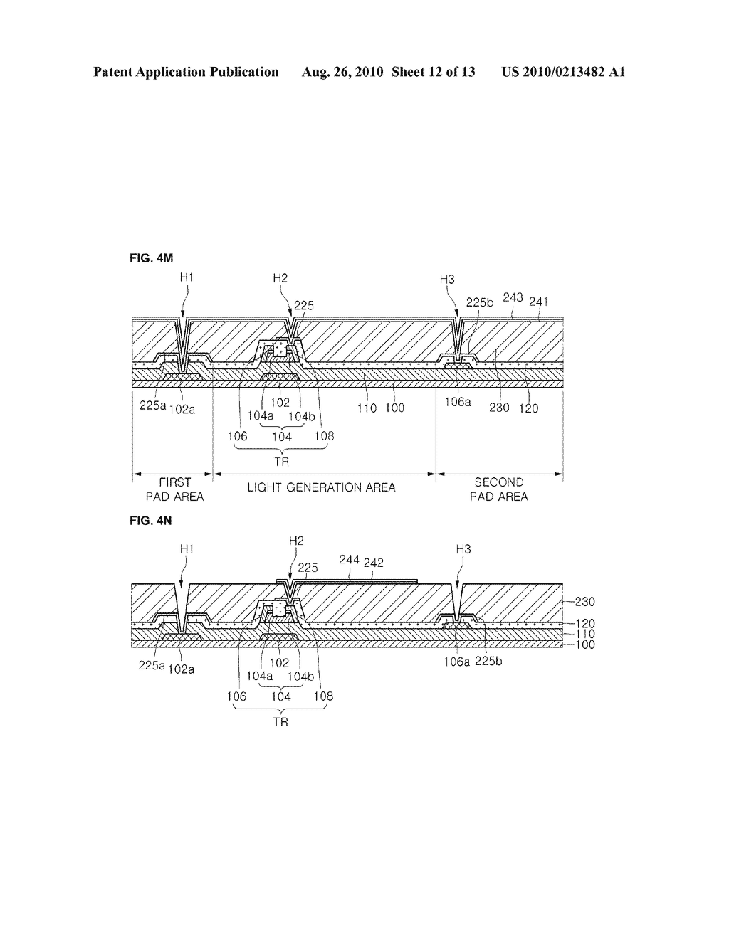 TOP EMISSION INVERTED ORGANIC LIGHT EMITTING DIODE DISPLAY DEVICE AND MANUFACTURING METHOD THEREOF - diagram, schematic, and image 13