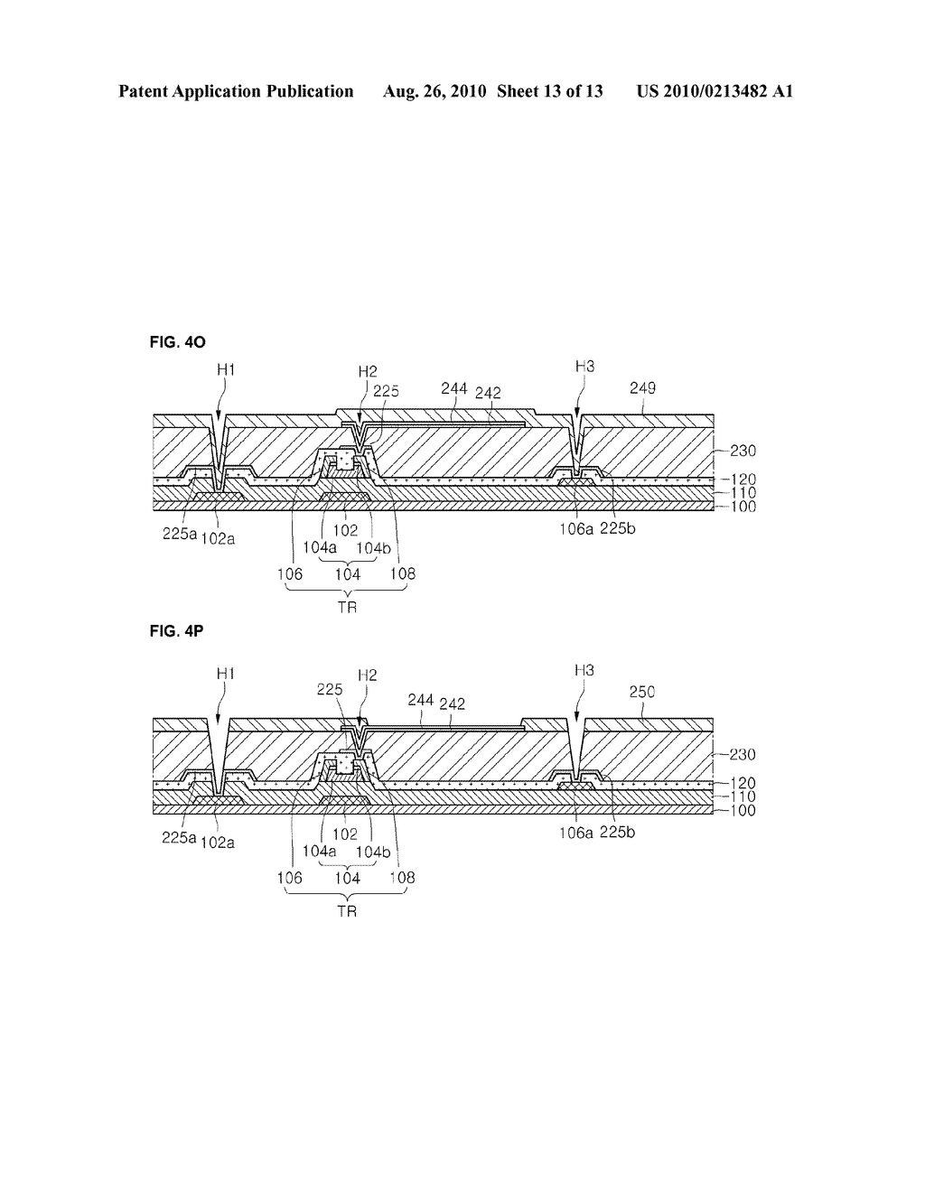 TOP EMISSION INVERTED ORGANIC LIGHT EMITTING DIODE DISPLAY DEVICE AND MANUFACTURING METHOD THEREOF - diagram, schematic, and image 14