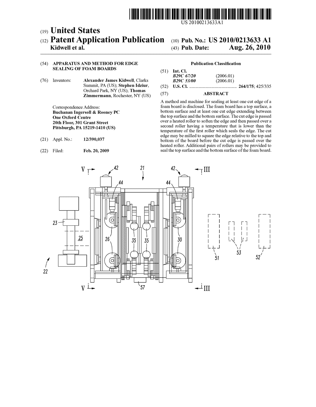 Apparatus and Method for Edge Sealing of Foam Boards - diagram, schematic, and image 01