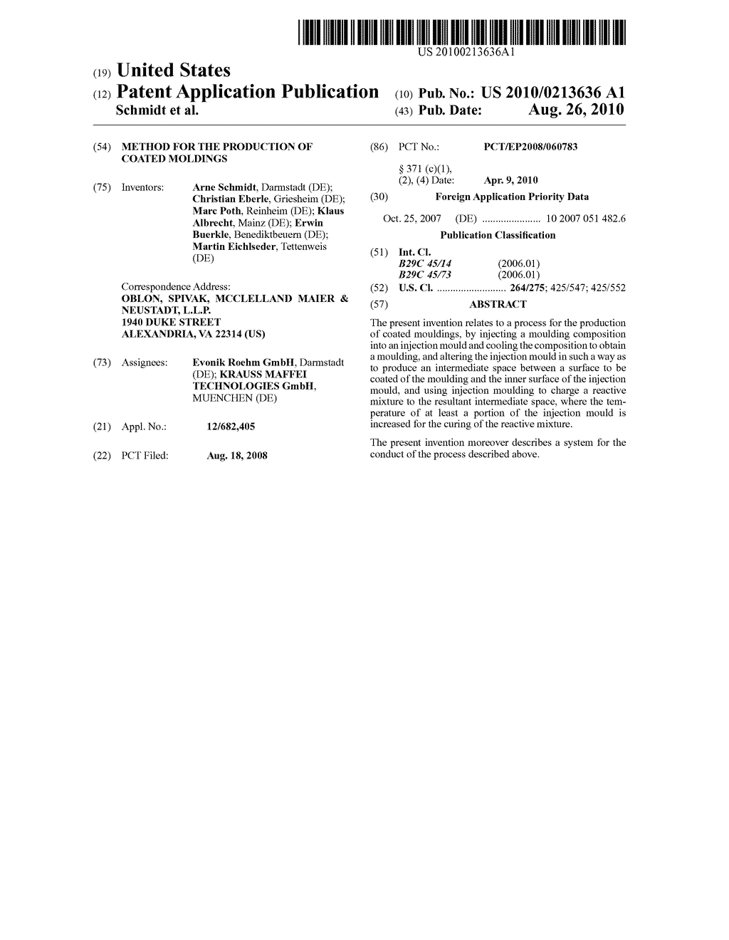 METHOD FOR THE PRODUCTION OF COATED MOLDINGS - diagram, schematic, and image 01