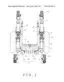 CHASSIS STRUCTURE FOR MID-WHEEL DRIVE POWER WHEELCHAIR diagram and image