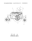 CHASSIS STRUCTURE FOR MID-WHEEL DRIVE POWER WHEELCHAIR diagram and image