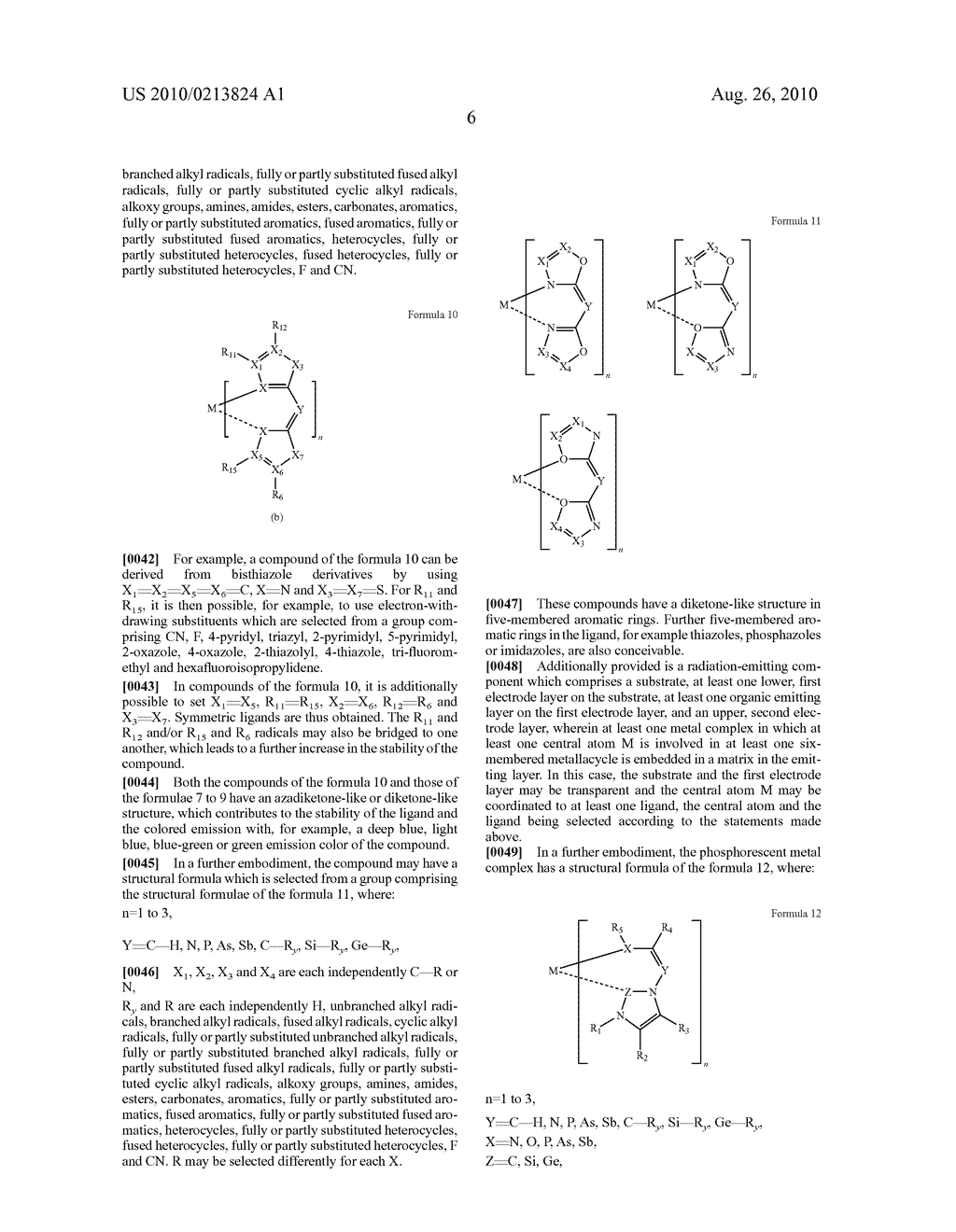 Phosphorescent Metal Complex Compound Radiation Emitting Component Comprising a Phosphorescent Metal Complex Compound and Method for Production of a Phosphorescent Metal Complex Compound - diagram, schematic, and image 16