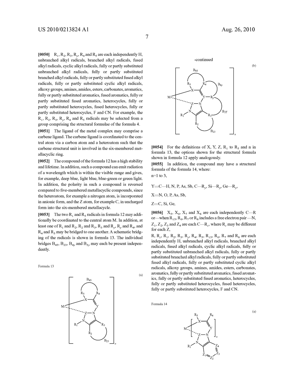Phosphorescent Metal Complex Compound Radiation Emitting Component Comprising a Phosphorescent Metal Complex Compound and Method for Production of a Phosphorescent Metal Complex Compound - diagram, schematic, and image 17