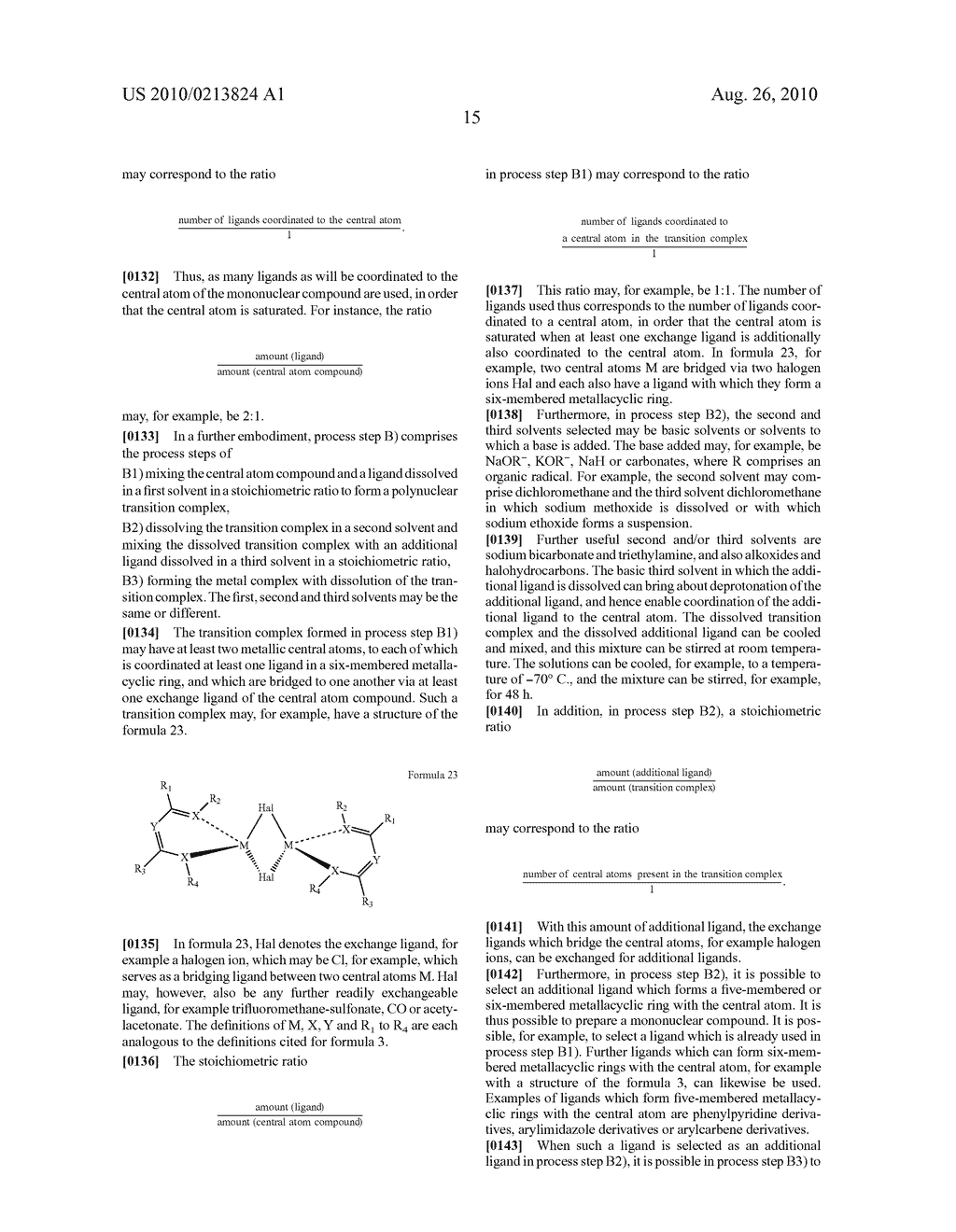 Phosphorescent Metal Complex Compound Radiation Emitting Component Comprising a Phosphorescent Metal Complex Compound and Method for Production of a Phosphorescent Metal Complex Compound - diagram, schematic, and image 25