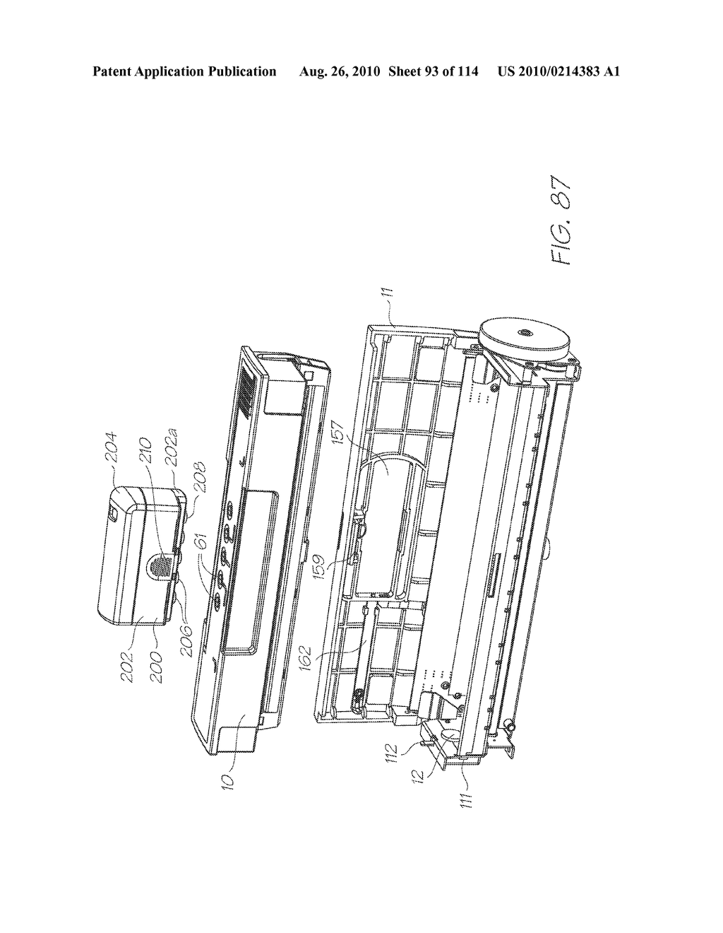 CARTRIDGE FOR PRINTER HAVING FLUID FLOW ARRANGEMENT - diagram, schematic, and image 94