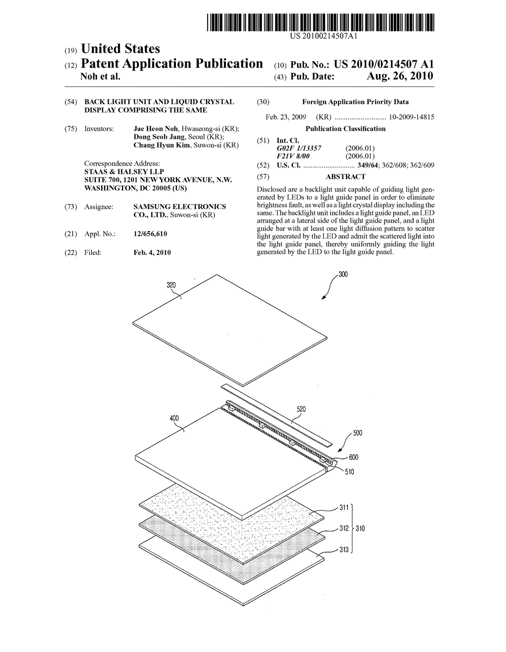 Back light unit and liquid crystal display comprising the same - diagram, schematic, and image 01