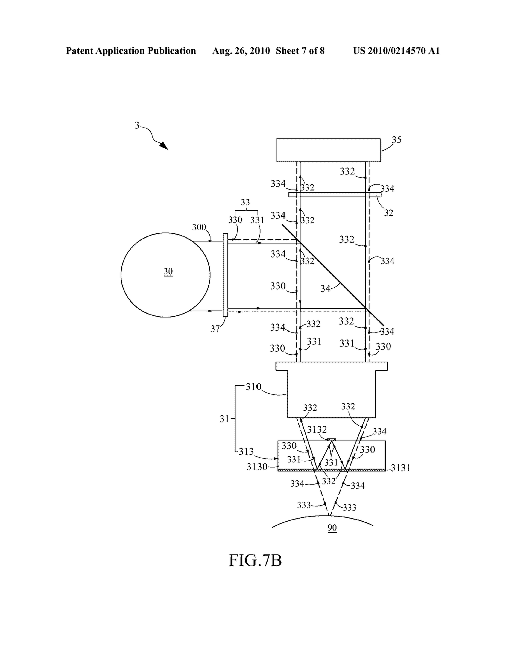 ORTHOGONAL-POLARIZATION MIRAU INTERFEROMETRY AND BEAM-SPLITTING MODULE AND INTERFEROMETRIC SYSTEM USING THE SAME - diagram, schematic, and image 08