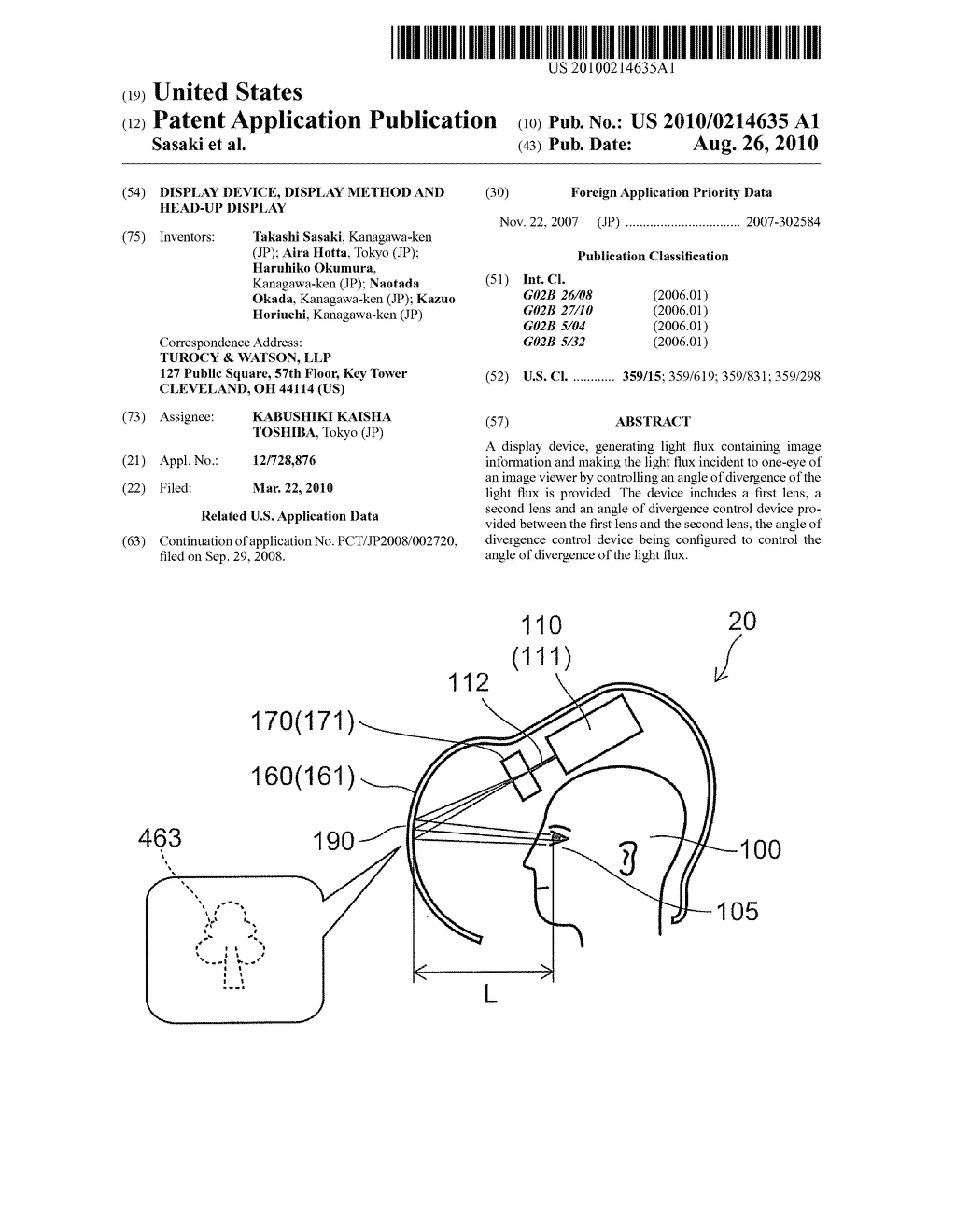 DISPLAY DEVICE, DISPLAY METHOD AND HEAD-UP DISPLAY - diagram, schematic, and image 01