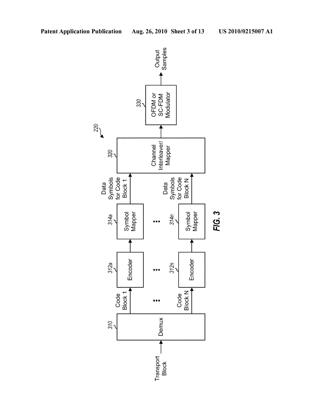 CHANNEL INTERLEAVER FOR TRANSMISSION OF MULTIPLE CODE BLOCKS IN A WIRELESS COMMUNICATION SYSTEM - diagram, schematic, and image 04