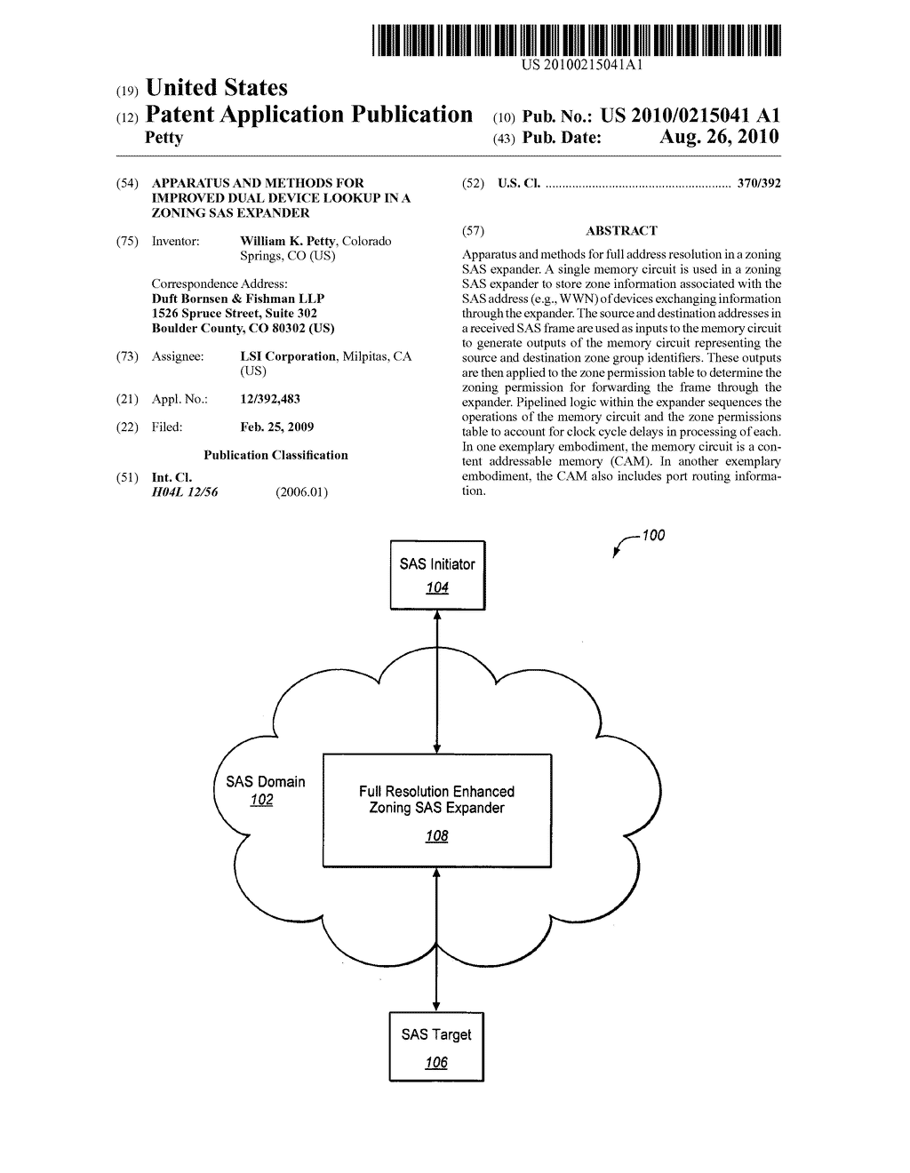 APPARATUS AND METHODS FOR IMPROVED DUAL DEVICE LOOKUP IN A ZONING SAS EXPANDER - diagram, schematic, and image 01