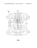 AIR OPERATED DOUBLE DIAPHRAGM OVER CENTER VALVE PUMP diagram and image