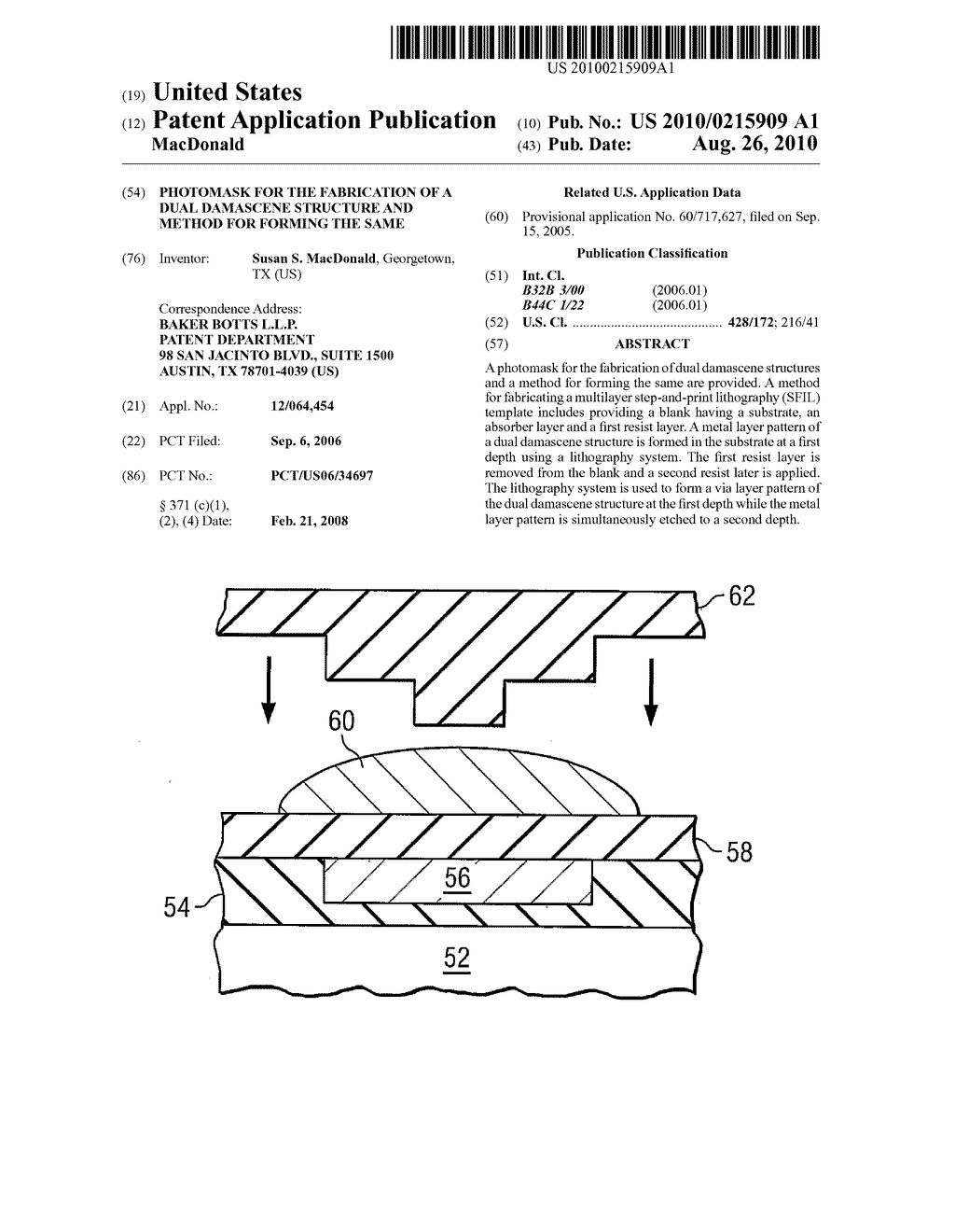 Photomask for the Fabrication of a Dual Damascene Structure and Method for Forming the Same - diagram, schematic, and image 01