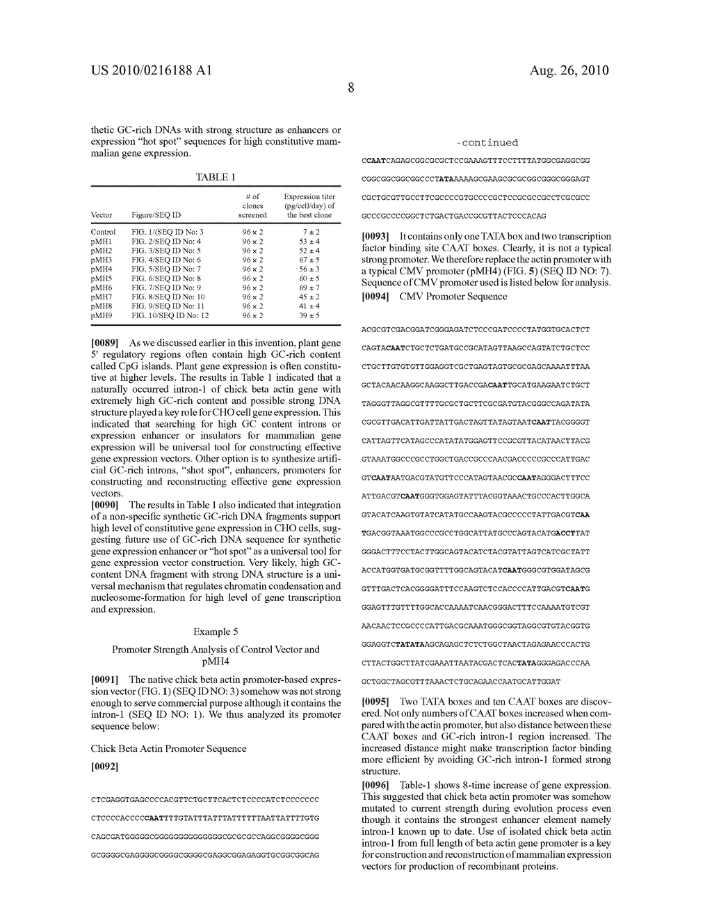 USE OF CHICK BETA ACTIN GENE INTRON-1 - diagram, schematic, and image 19