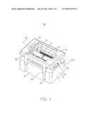 BURN-IN TEST SOCKET HAVING SPRING-BIASED LATCHES FACILITATING ELECTRICAL INTERCONNECTION BETWEEN CHIPS AND SOCKET WHEN ACTUATED diagram and image