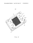 BURN-IN TEST SOCKET HAVING SPRING-BIASED LATCHES FACILITATING ELECTRICAL INTERCONNECTION BETWEEN CHIPS AND SOCKET WHEN ACTUATED diagram and image