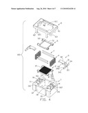 BURN-IN TEST SOCKET HAVING SPRING-BIASED LATCHES FACILITATING ELECTRICAL INTERCONNECTION BETWEEN CHIPS AND SOCKET WHEN ACTUATED diagram and image