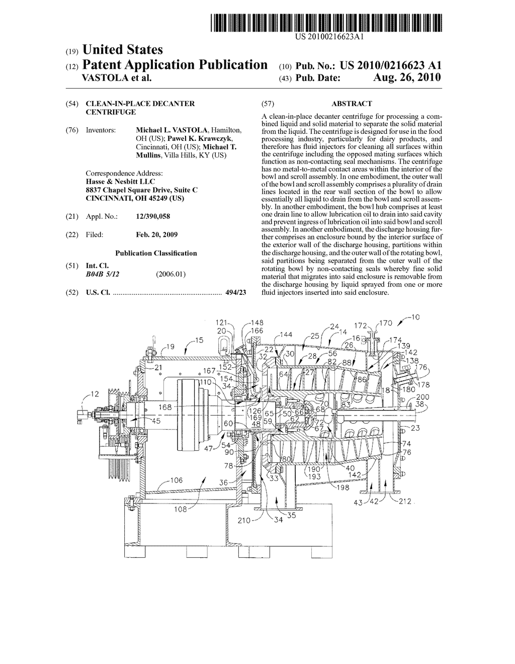 CLEAN-IN-PLACE DECANTER CENTRIFUGE - diagram, schematic, and image 01