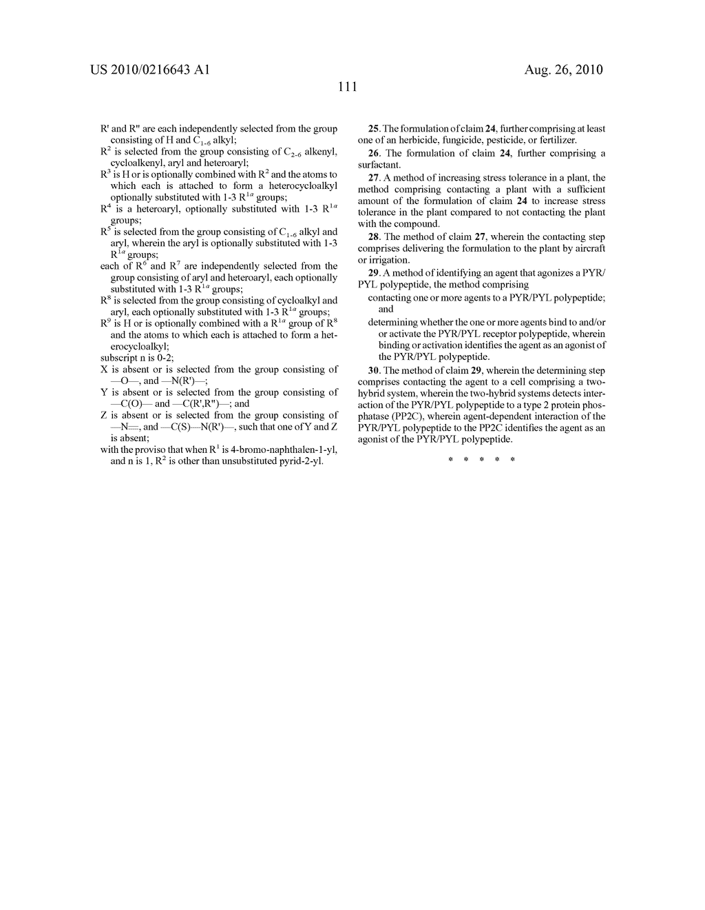 CONTROL OF PLANT STRESS TOLERANCE, WATER USE EFFICIENCY AND GENE EXPRESSION USING NOVEL ABA RECEPTOR PROTEINS AND SYNTHETIC AGONISTS - diagram, schematic, and image 136