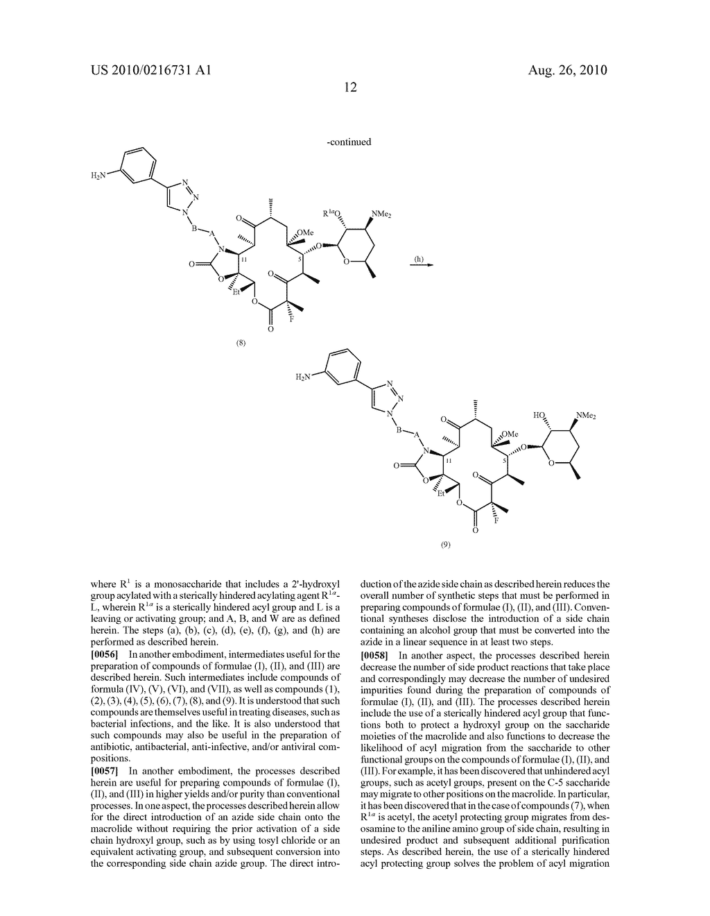 PROCESS FOR THE PREPARATION OF MACROLIDE ANTIBACTERIAL AGENTS - diagram, schematic, and image 13