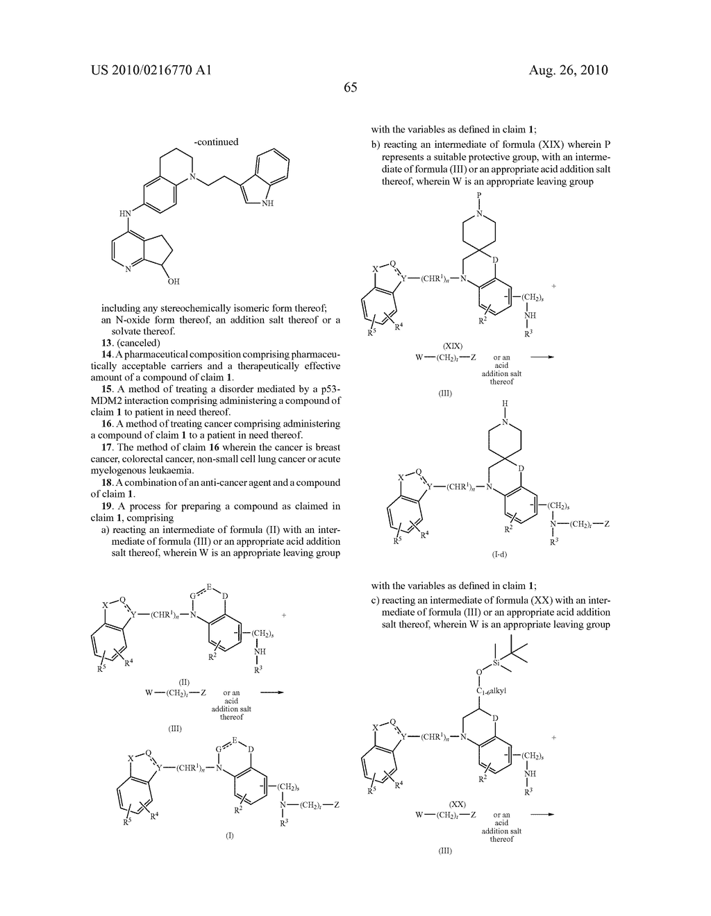 Inhibitors of the Interaction Between MDM2 and P53 - diagram, schematic, and image 66