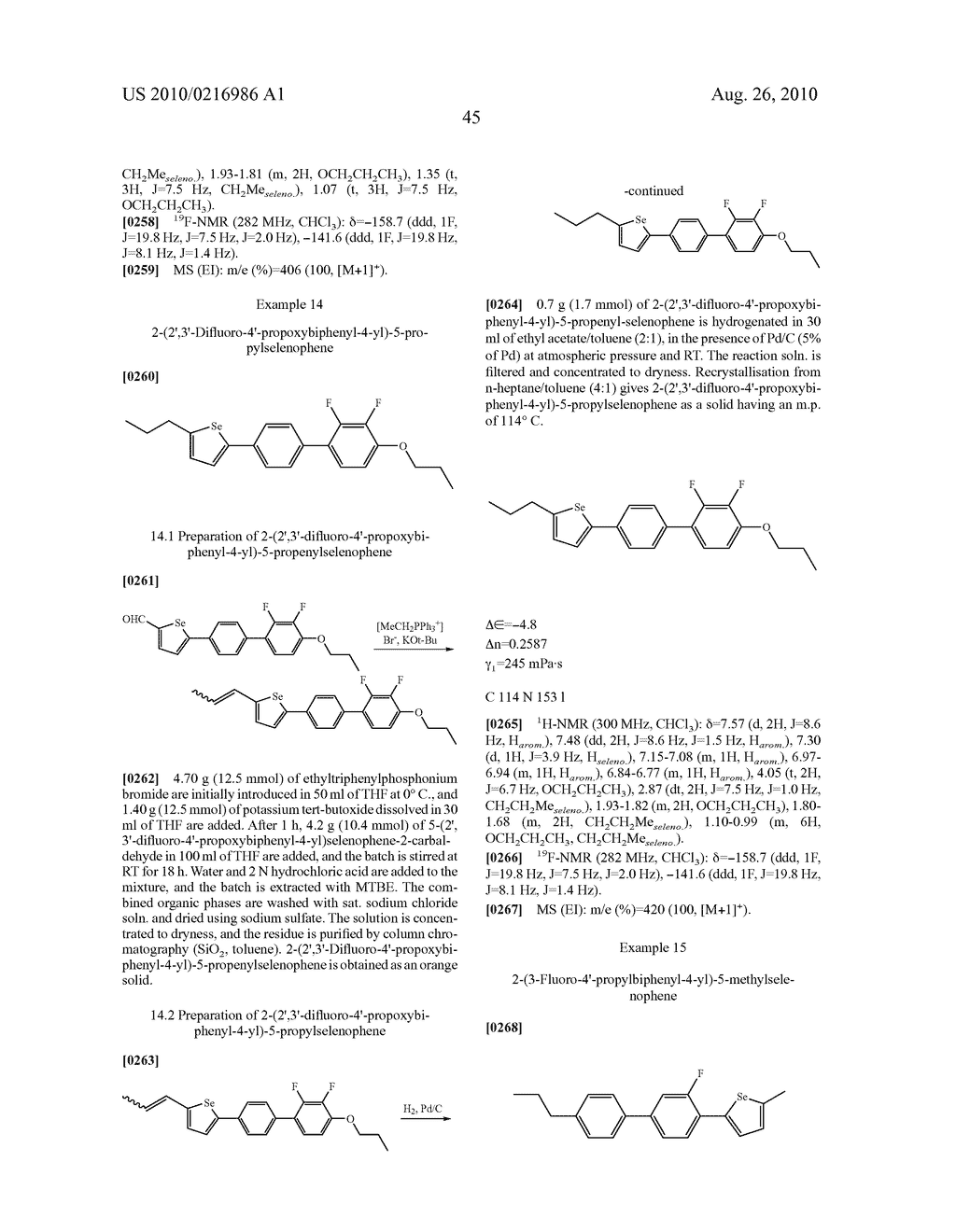 2, 5-SELENOPHENE DERIVATIVES AND 2, 5-TELLUROPHENE DERIVATIVES - diagram, schematic, and image 46