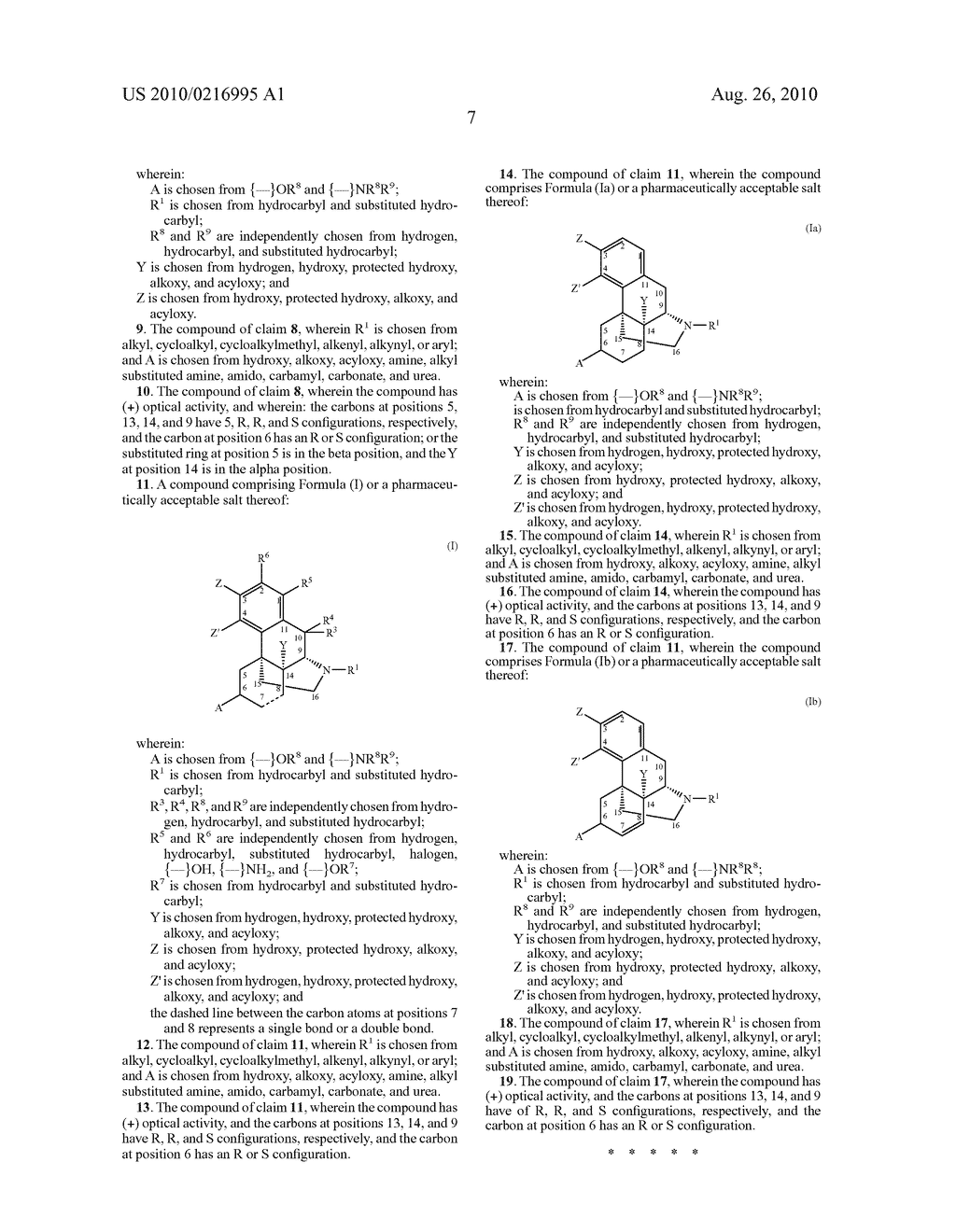 (+)-6-Hydroxy-Morphinan or (+)-6-Amino-Morphinan Derivatives - diagram, schematic, and image 08