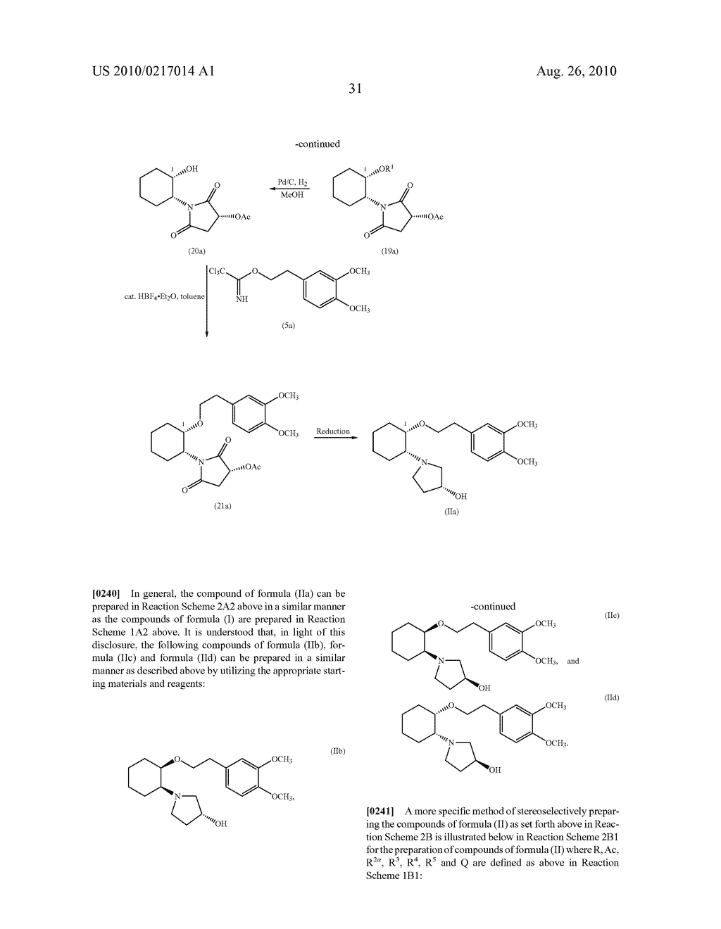 SYNTHETIC PROCESSES FOR THE PREPARATION OF AMINOCYCLOHEXYL ETHER COMPOUNDS - diagram, schematic, and image 32