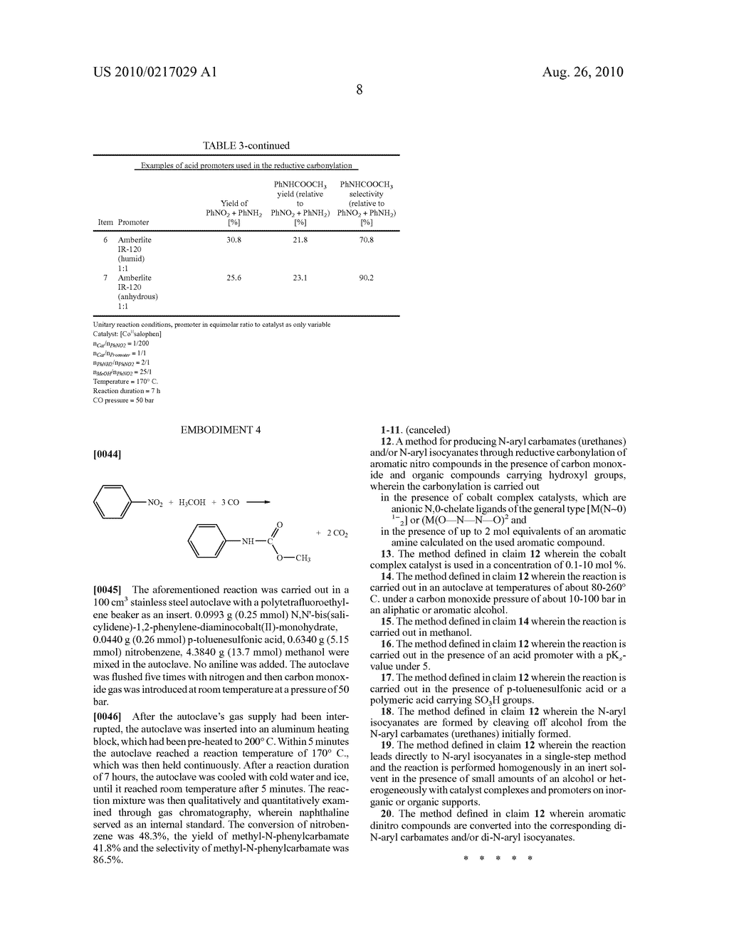 Production of N-aryl Carbamates and N-aryl Isocyanates - diagram, schematic, and image 09