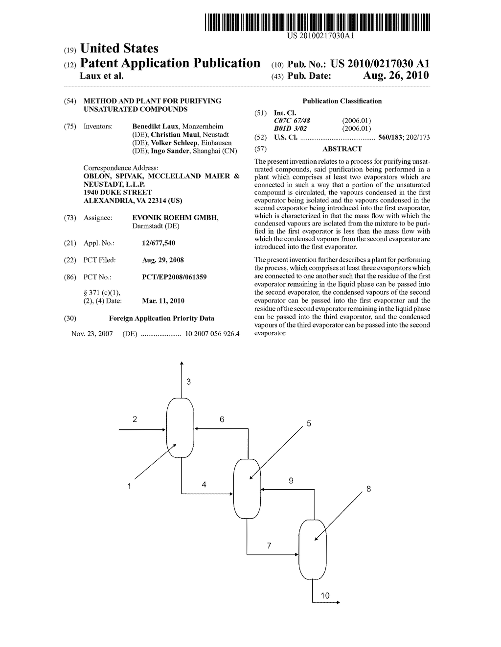 METHOD AND PLANT FOR PURIFYING UNSATURATED COMPOUNDS - diagram, schematic, and image 01