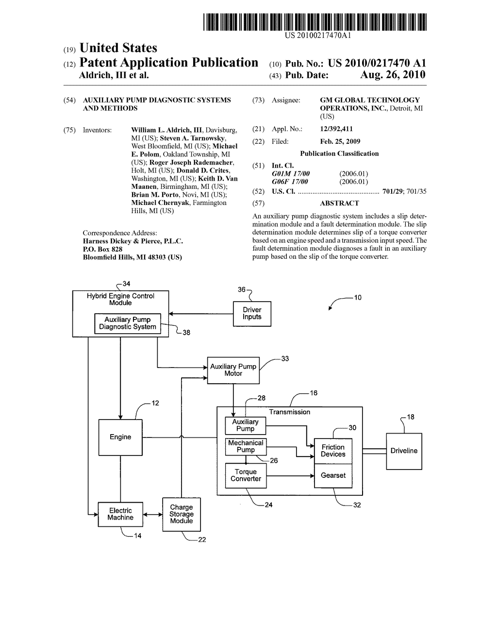 AUXILIARY PUMP DIAGNOSTIC SYSTEMS AND METHODS - diagram, schematic, and image 01