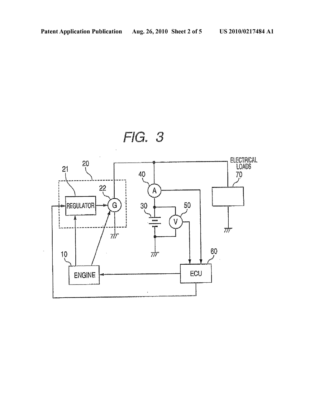 VEHICLE CONTROL SYSTEM HAVING AUTOMATIC ENGINE STOP FUNCTION SELECTIVELY ENABLED/DISABLED BASED ON ESTIMATED CHARGE AMOUNT IN BATTERY - diagram, schematic, and image 03