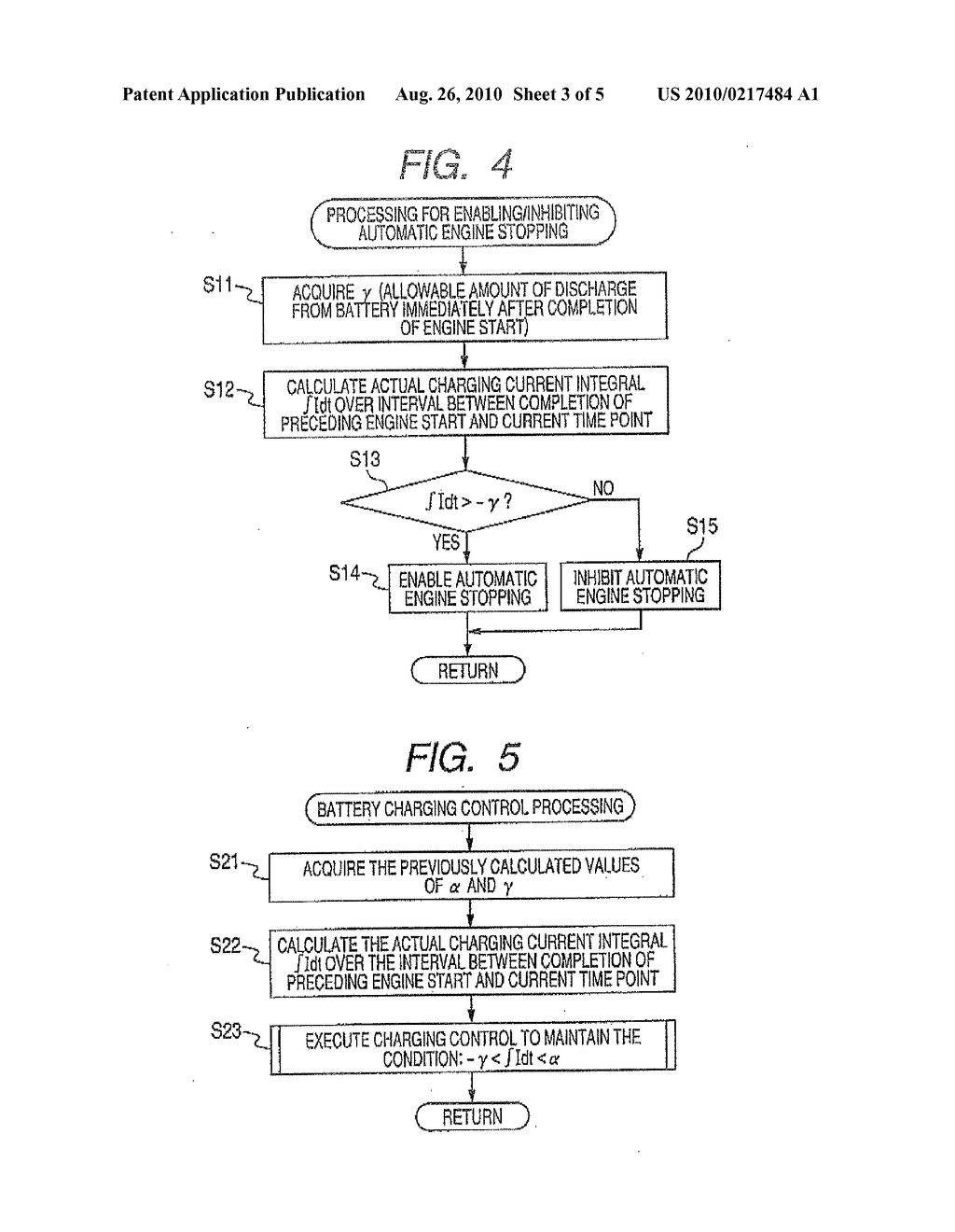 VEHICLE CONTROL SYSTEM HAVING AUTOMATIC ENGINE STOP FUNCTION SELECTIVELY ENABLED/DISABLED BASED ON ESTIMATED CHARGE AMOUNT IN BATTERY - diagram, schematic, and image 04