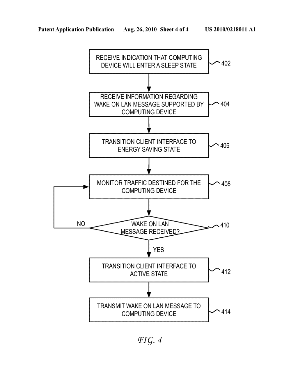 System and Method for Energy Savings Through Emulation of Wake on Lan in Energy Efficient Ethernet - diagram, schematic, and image 05