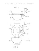 Manual toilet seat lifter apparatus diagram and image