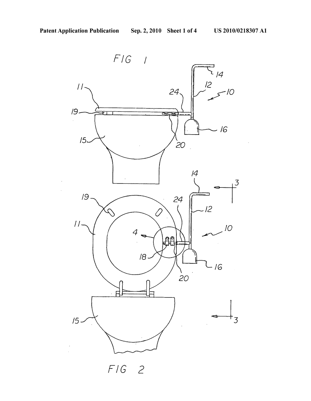 Manual toilet seat lifter apparatus - diagram, schematic, and image 02