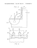 Manual toilet seat lifter apparatus diagram and image