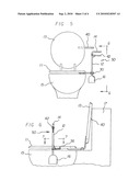 Manual toilet seat lifter apparatus diagram and image