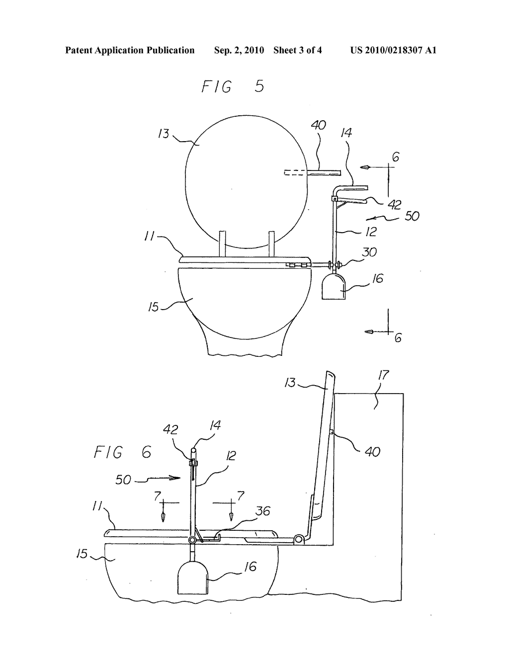 Manual toilet seat lifter apparatus - diagram, schematic, and image 04