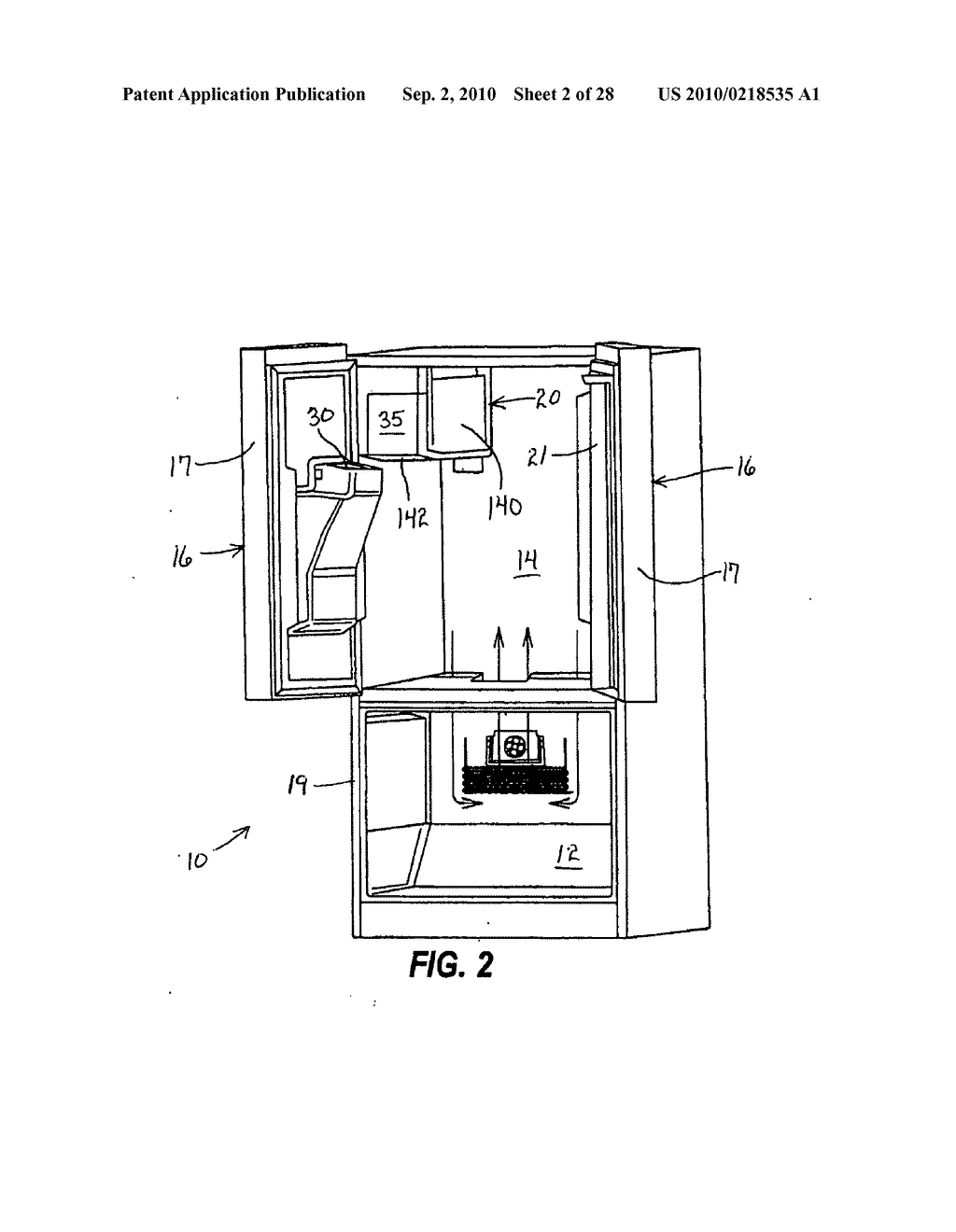 REFRIGERATION APPARATUS FOR REFRIGERATION APPLIANCE AND METHOD OF MINIMIZING FROST ACCUMULATION - diagram, schematic, and image 03