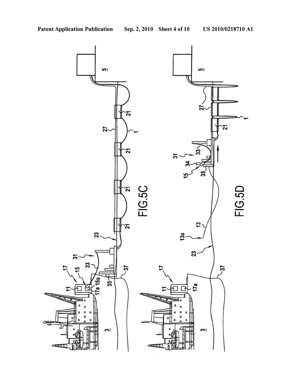 Device and Method of Connecting an Electric Power Line Between a Ship and a Terminal - diagram, schematic, and image 05