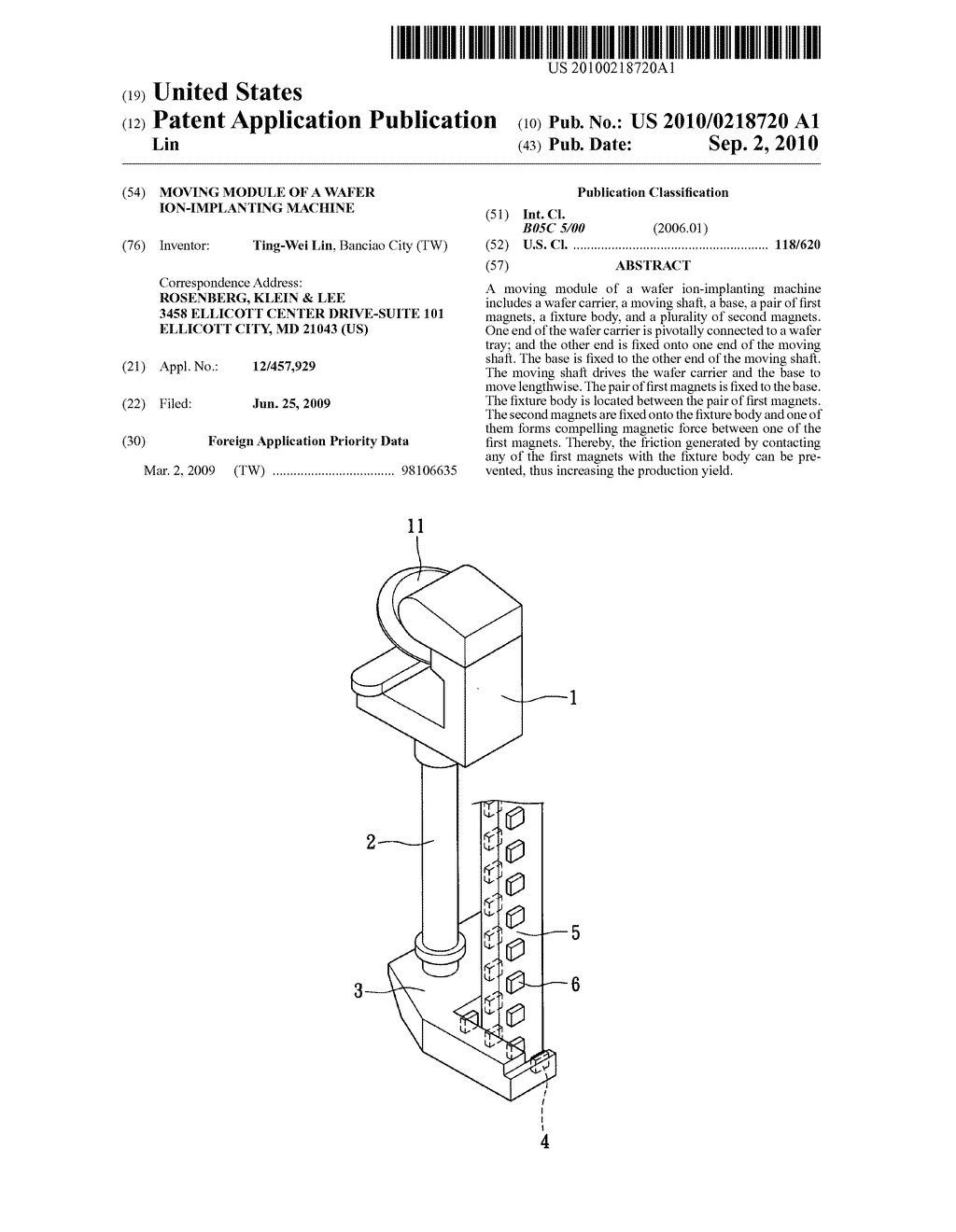 Moving module of a wafer ion-implanting machine - diagram, schematic, and image 01